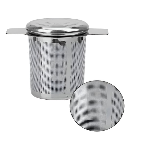 ACDANC Loose Leaf Tea Steeper,18/8 Stainless Steel Tea Basket and Tea Infuser Fine Mesh Filters Tea Strainer Steeper Double Handles for Hanging on Teapots,Mugs,Cups to Steep Loose Leaf Tea and Coffee