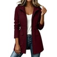 thumbnail image 2 of Jsaierl Women's Hooded Utility Anorak Jacket Drawstring Waist with Flap Pockets Lightweight Spring Fall Casual Travel Coat, 2 of 10