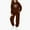 Coffee, variant on Eltusu Girls Winter Outfit Sets, Graphic Long Sleeve Warm Elastic Waist Hoodies and Sweatpants Sets Green Size 2-13T
