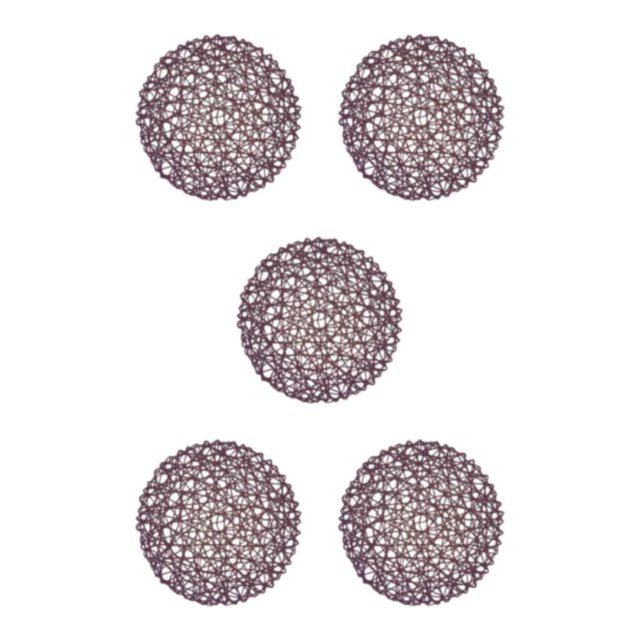 Injueey 6 tapetes de cuerda de papel de artesanía exquisita, tapete de comedor de papel ecológico y bajo en carbono, café oscuro de 38 cm Type2 NO2
