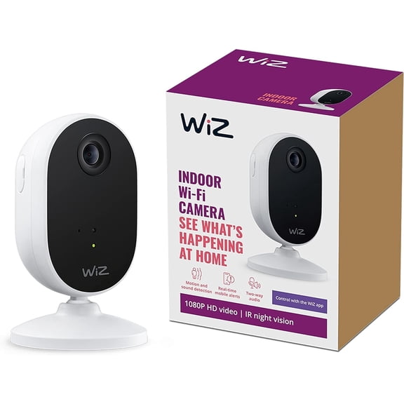 Open Box WiZ 1080p HD Indoor Security Camera with Full-Duplex Audio, Motion Detection, Night Vision and App Control 604603