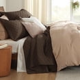 thumbnail image 4 of Colcha para cama tamaño queen, ligera, marrón, para todas las estaciones, 4 of 7