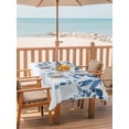 thumbnail image 2 of Outdoor Tablecloth with Umbrella Hole for Patio/Picnic/Party/Camping, Blue Eucalyptus Leaves Waterproof Table Cloth Rectangle Table Cover Washable, Watercolor Botanical Weeping Leaf (60"x 84"), 2 of 8