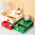 thumbnail image 2 of Dopamines Bedroom Desk Organiser Colorful Plastic Desktop Organization Box Stackable Storage Solution for Stationery, 2 of 9