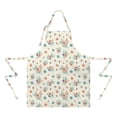 thumbnail image 2 of Pioneer Flower Floral Print Pattern Apron for Women and Men, Cotton Linen Waterproof with Pockets, Adjustable, 33x27 Inch for Kitchen, Gardening, BBQ, Salon, 2 of 6