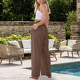 thumbnail image 4 of Tween Girls Trendy Clothes Dressy Teen Girls Cotton Linen Wide Leg Pants Summer Palazzo Pants Petite Drawstring Casual Lightweight Flowy Long Trousers, 4 of 6