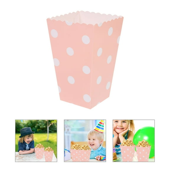 FELTECHELECTR Popcorn Containers Party Decorative Dots Design 12Pcs