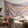 thumbnail image 3 of Advancent Tapiz de cama con estampado de poliéster Dido, suministros de decoración de pared bohemios para colgar en la pared del hogar Decoración del hogar flor Purpura 130x150cm, 3 of 6