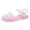 Pink, variant on HXWCHs Toddler Girls Jelly Shoes Soft Unisex-Child Boys Jellies Sandals Rubber Sole Closed Toe Beach Summer Mary Jane Kids Princess Dress Flat Gold 7-8 Years
