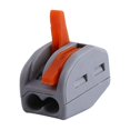 thumbnail image 3 of 20pcs 2 Way Reusable Spring Lever Terminal Block Electric Cable Connector Wire, 3 of 5