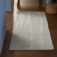 thumbnail image 2 of NICOLE MILLER NEW YORK Mod Weave Abstract Knotted Texture Handcrafted Runner Area Rug, 100% Wool Rug, Light Grey, 2'5"x7", 2 of 9