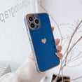 thumbnail image 2 of ELEHOLD Ultra Case Luxury Brushed Texture Case Compatible with Apple iPhone 13 Pro max 6.7 inch   TPU Love Heart with Shockproof Rugged Case,Darkblue, 2 of 3