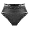 thumbnail image 2 of TiaoBug Womens Low Rise Shiny Metallic Booty Shorts Jazz Dance Hot Pants Clubwear Black L, 2 of 5