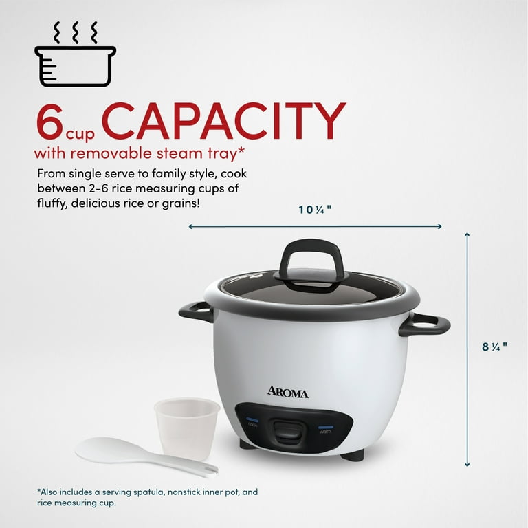 AROMA 6-Cup Rice Cooker White ARC-743-1NG - Best Buy