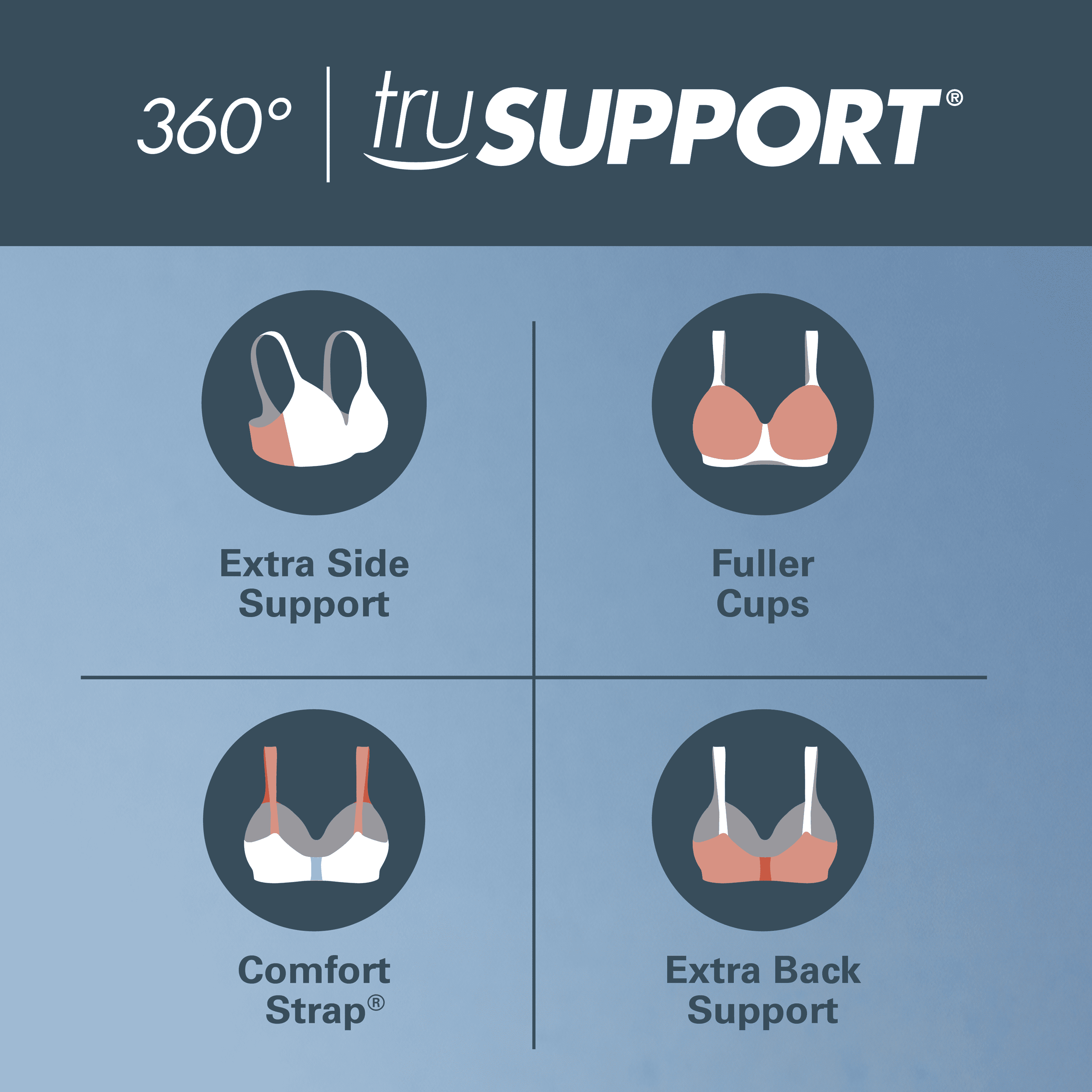 Playtex Women's 18 Hour Ultimate Lift & Support Smoothing Wireless Bra - Moisture-Wicking
