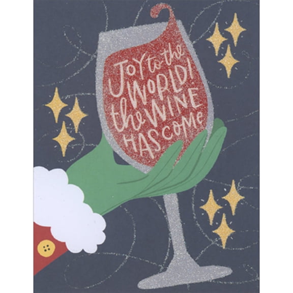 Madison Park Greetings Joy to the World, the Wine Has Come Box of 10 Christmas Cards