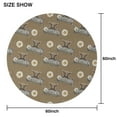thumbnail image 6 of Brown Highland Cow Daisy Farmhouse Pattern Round Tablecloth 60"x60",Wrinkle Wipeable Table Cloth for Kitchen Dining Room Picnic Patio Party, 6 of 6