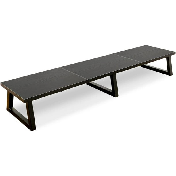 Black 42 inch Dual Monitor Riser,Long Monitor Stand for 2 Monitors