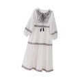 thumbnail image 4 of Vestido bordado estilo boho casual manga larga para verano citas compras playa 2XL, 4 of 8