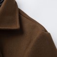 thumbnail image 6 of Men's Trench Coat Wool Blend Slim Fit Top Coat Business Overcoat, 6 of 9