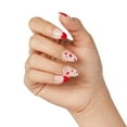 thumbnail image 2 of imPRESS Valentine Press-On Nails, No Glue Needed, Red, Medium Almond, 33 Ct., 2 of 5
