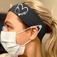 thumbnail image 3 of Meidiya - Diadema elástica con forma de corazón, suave y transpirable, con botones, para entrenamiento, deportes, enfermeras, yoga, accesorios para el cabello para mujeres y niñas, 3 of 8