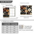 thumbnail image 5 of Boho Floral Kitchen Curtains Boho Short Curtains for Windows Small Cafe Window Curtains Black Country Rod Pocket Curtains For Bathroom Windows 2 Panels Drapes Treatment Tier Curtains (42x63 Inch), 5 of 5