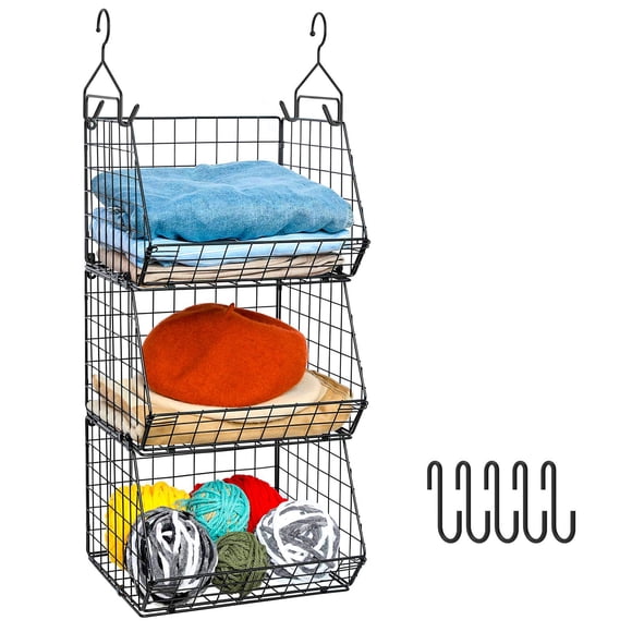 Organizador de almacenamiento colgante X-cosrack de 3 niveles para armario