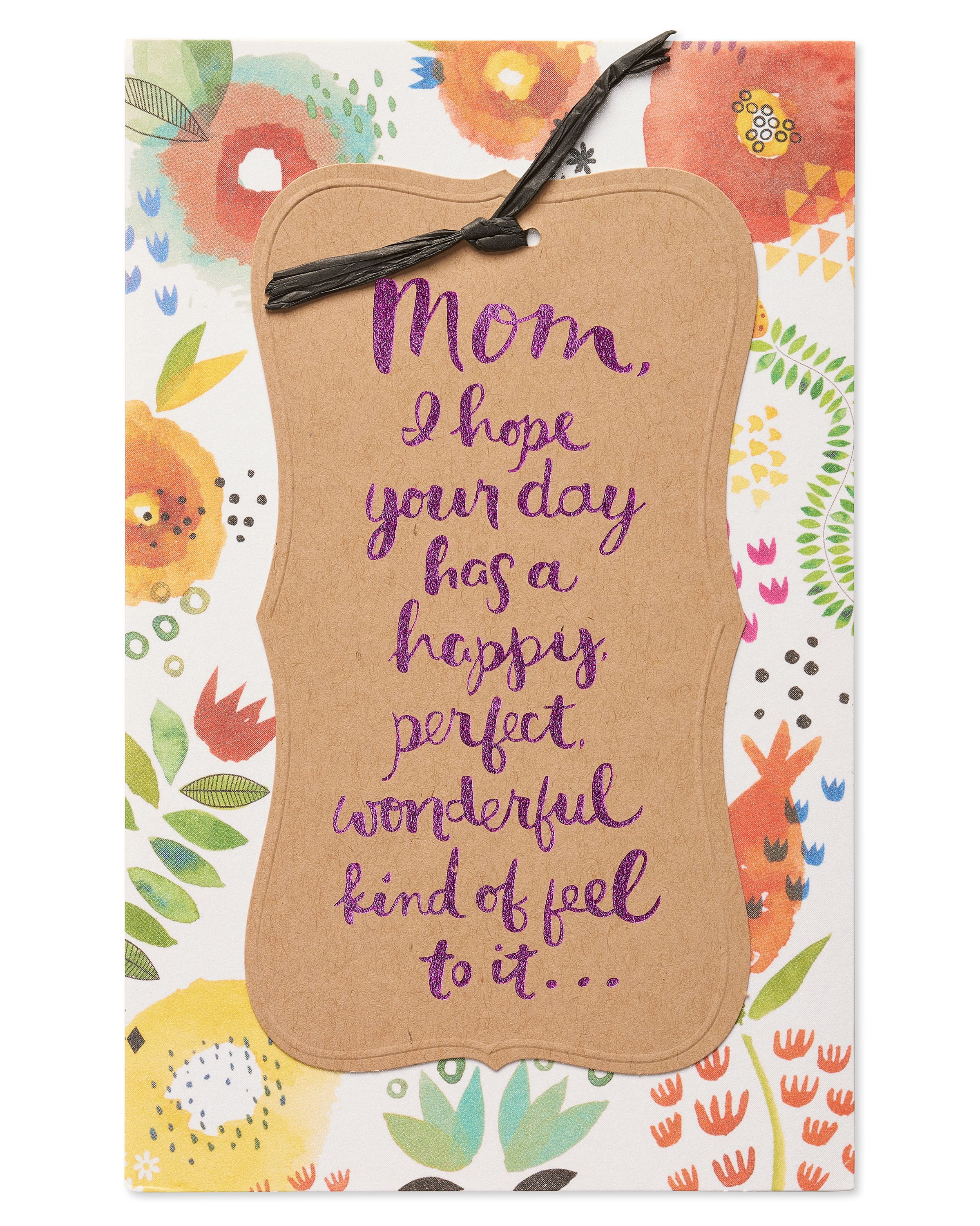 American Greetings Happy Perfect Birthday Card for Mom with Foil