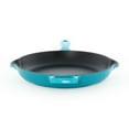 thumbnail image 5 of Chantal TC63-26 BA 10" Round Enamel Skillet-Sea Blue Cast Iron Cookware, Diameter, 5 of 16