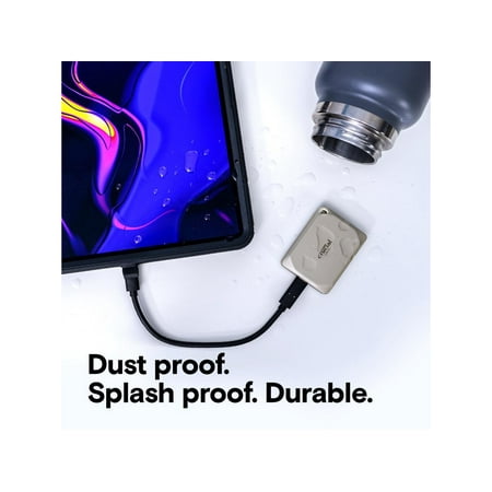 Crucial - X9 Pro for Mac 2TB External USB-C SSD - Starlight