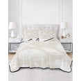 thumbnail image 2 of Quilts Twin Size Bedding Set, Starfish Coastal Lightweight Quilted Comforter, Shell Summer Beach Nautical Ocean Linen Soft Reversible Bedspread Coverlet with Pillow Covers for All Season, 68" x 86", 2 of 7