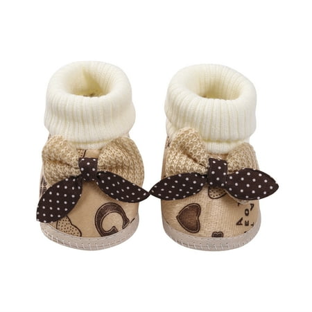 

Owl s-Yard Baby Girl Winter Fleece Boot Infant Girl Casual Crib Footwear Warm Cozy Non Skid Cotton Sole Shoes CQh