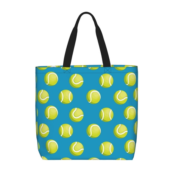 Naloa Ball Tennis Tote Bag for Women, Foldable Tote Bag With Zipper, Large Shoulder Bag, Top Handle Handbag for Travel, Work, Shopping