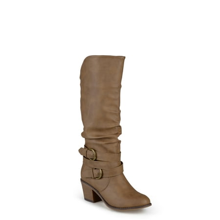 Women's Slouch Buckle High Heel Boots