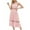 Pink, variant on Lmnyox Women's Sleeveless Midi Dress Flowy Wide Lace Strap Square Neck Dress Summer Wedding Guest Dress
