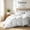 White/All Season, variant on Goose Feather Down Fiber Comforter Queen Size - 100% Cotton Cover Duvet Insert - Hypoallergenic All Season Medium Warmth Bedding 90 x 90 Inch White