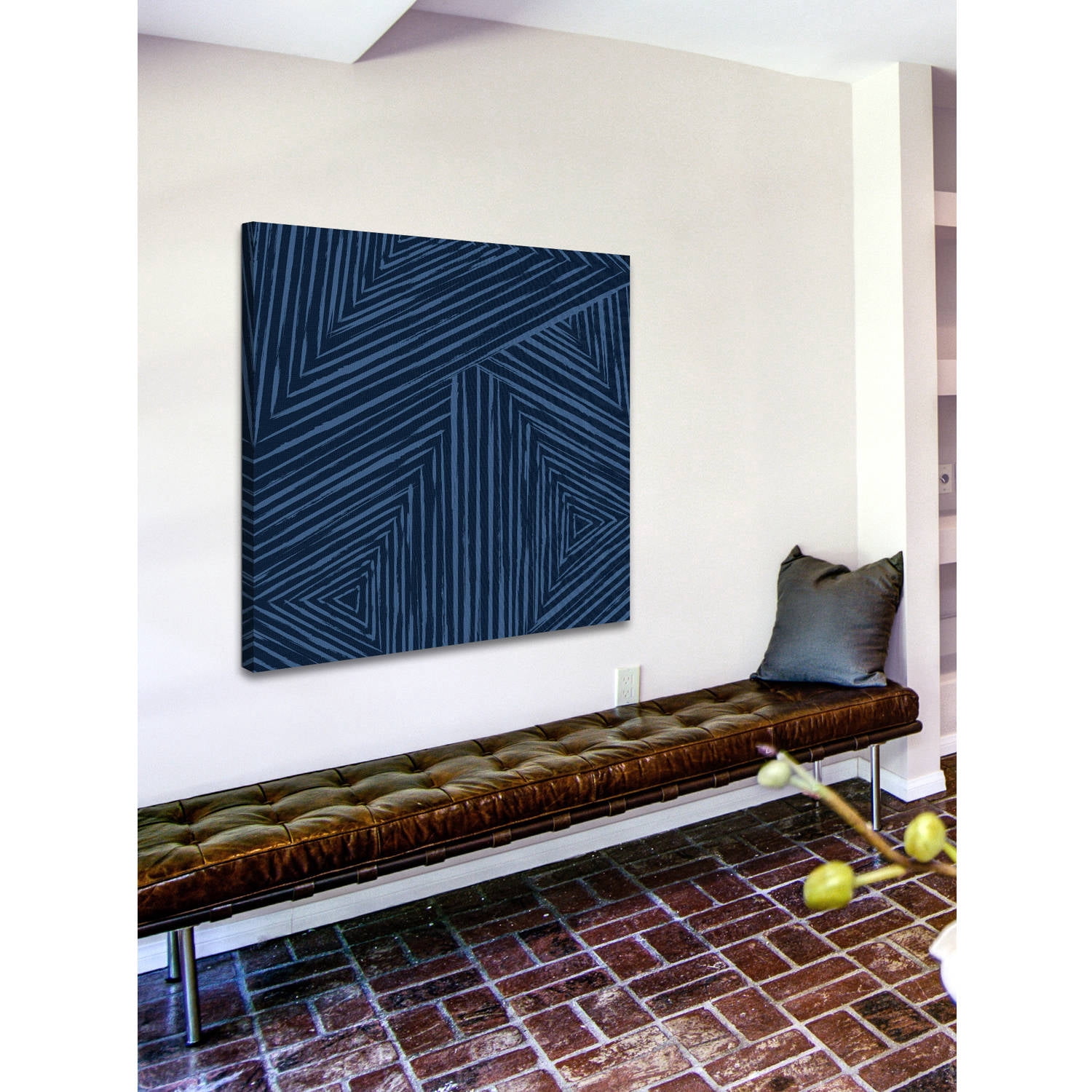 "Lines Rearranged" Painting Print on Wrapped Canvas