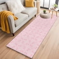 thumbnail image 3 of 2x6 Kitchen Runner Rug, Pink Morocco Non-Skid Rubber Backing Large Rectangle Rugs - Living Room Bedroom Home Office, Geometric Leaf Diamond Lattice Abstract Indoor Floor Mat Carpets Washable Rug, 3 of 9