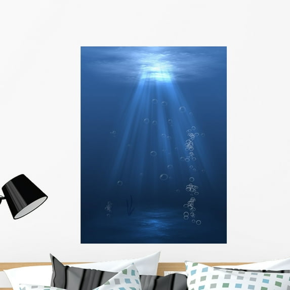 Underwater Light Wall Mural by Wallmonkeys Peel and Stick Graphic (36 in H x 27 in W) WM204287