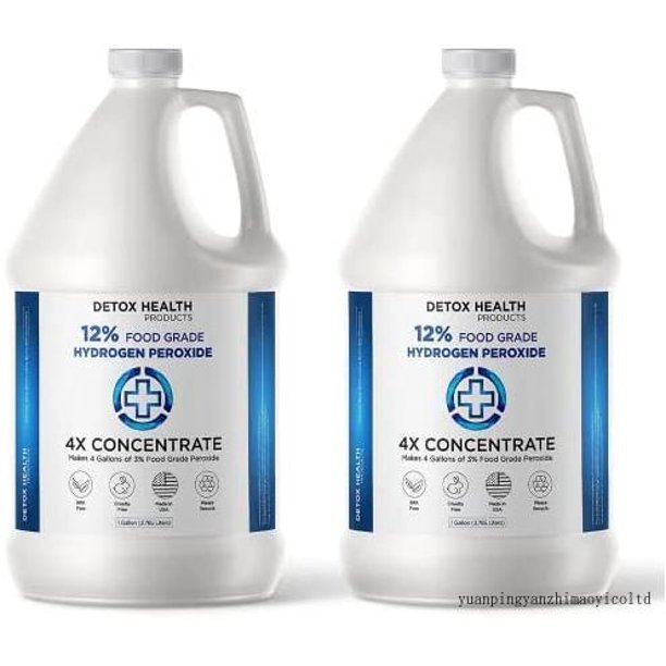 12 Hydrogen Peroxide 2 Gallon Food Grade H2O2 & Water Made In