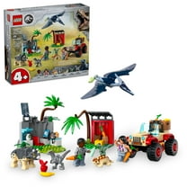 LEGO Jurassic World Baby Dinosaur Rescue Center, Building Set for Kids with a Toy Car and 5 Dinosaur Figures including a Triceratops and Velociraptor, Dinosaur Toy for Boys and Girls Ages 4 , 76963