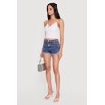 thumbnail image 2 of Women's WAX Acid Wash Denim Distressed Fixed Cuff Shorts, 2 of 4