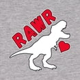 thumbnail image 3 of Wild Bobby Rawr Cute T-Rex Dinosaur Valentine's Day Red Heart T Rex Dino Dinosaurs Baby Clothes 1st Valentines Day Toddler Crew Graphic T-Shirt, 3 of 6