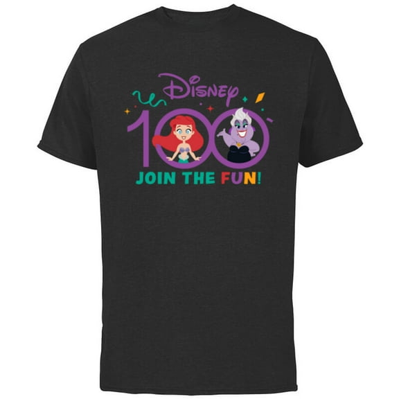 Disney 100 Anniversary The Little Mermaid Join the Fun D100 - Short Sleeve Cotton T-Shirt for Adults - Customized-Natural