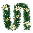 thumbnail image 1 of Hanging Ornaments No Light String Christmas Wreath 2.7 Meters Encryption With Decoration Garland Red Plant Rattan, 1 of 11