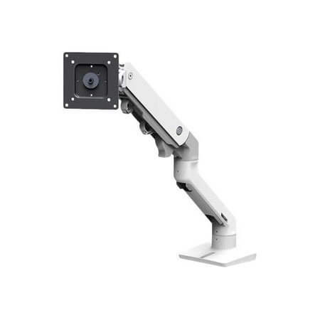 Ergotron HX Desk Monitor Arm - Mounting kit (articulating arm, desk clamp mount, grommet mount, pivot, mounting hardware, extension part) for monitor - white - screen size: up to 42