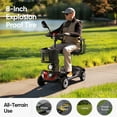 thumbnail image 2 of Electric Mobility Scooter, 4 Wheel Compact Mobility Scooter with Detachable Basket and Control Panel, Motorized Scooter with 360° Swivel Seat for Senior Adults, Max Speed 5Mph, 265lbs, SS579, 2 of 8