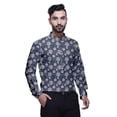 thumbnail image 3 of BESTMAN Mandarin CollarÂ&nbsp;Shirt Printed Mens Short Kurta Casual Ethnic Dress, 3 of 6