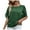 Green, variant on YYDGH Women's Swiss Dot Petal Short Sleeve T-Shirts Crew Neck Solid Color Casual Loose Tops Blouses Green S